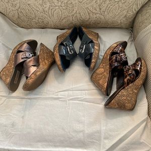 Brighton Platform Sandals. 1 pair $33. Buy all 3 pair for $68. All 3 Size 8